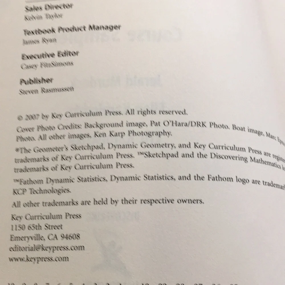 Discovering Algebra Course Sampler Key Curriculum Press Math Textbook Booklet - Picture 5 of 9